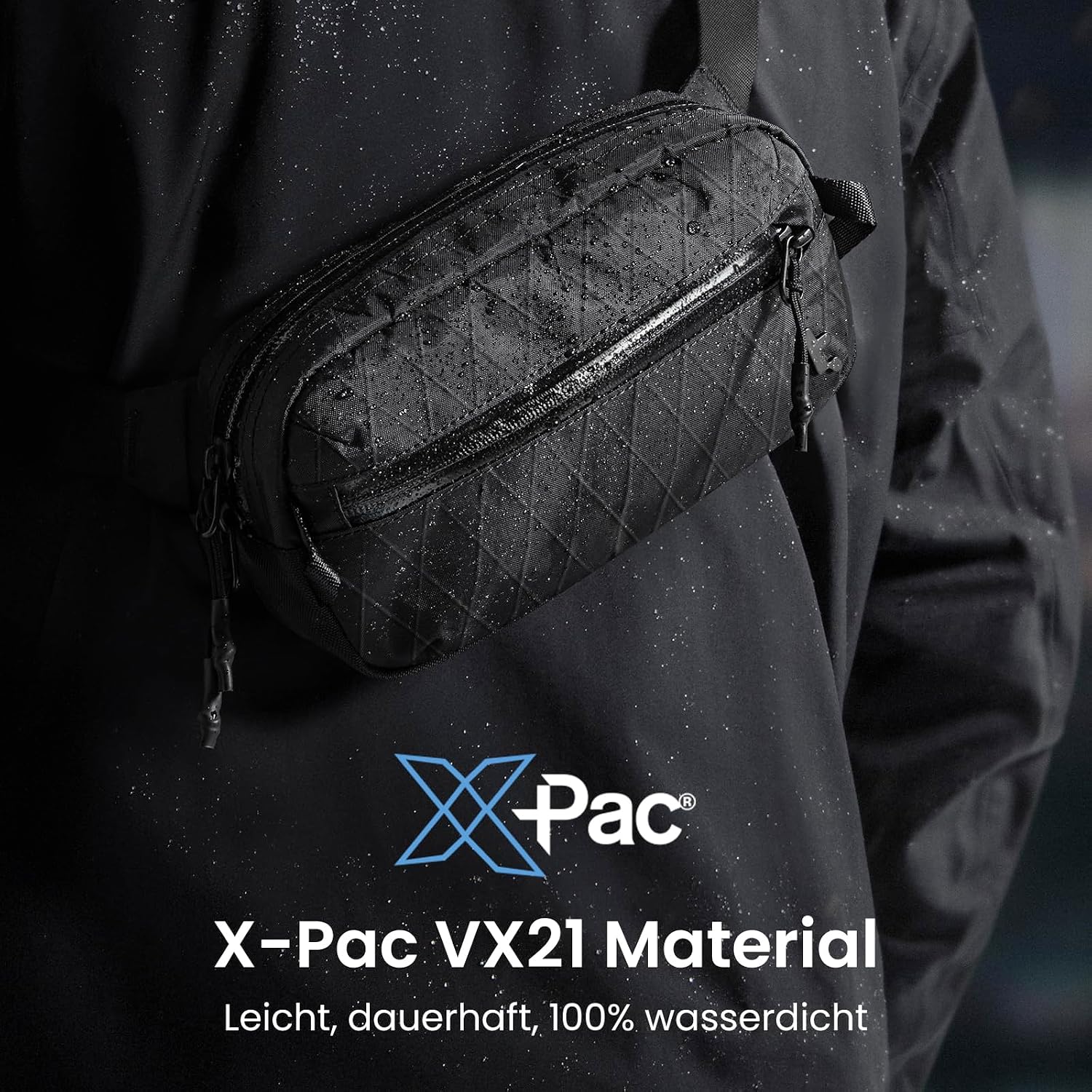 Detalle de tomtoc X-Pac Sling Bag 3,5L für Nintendo Switch 2 – Leichte RFID-Schutz Schultertasche in Schwarz