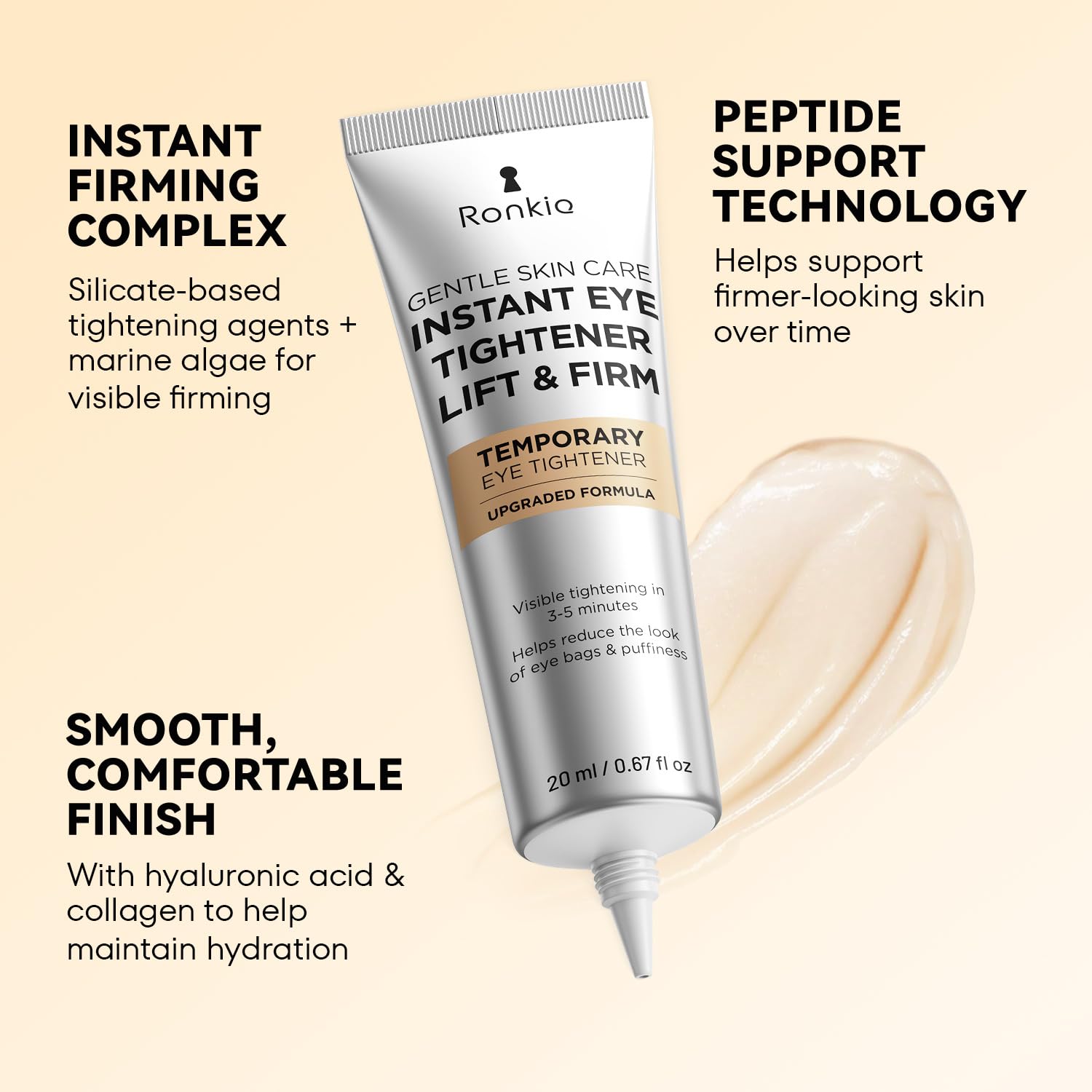 Thumbnail 3 de RONKIE Instant Firm Eye Tightener: Upgraded Formula for Women, 0.67 oz