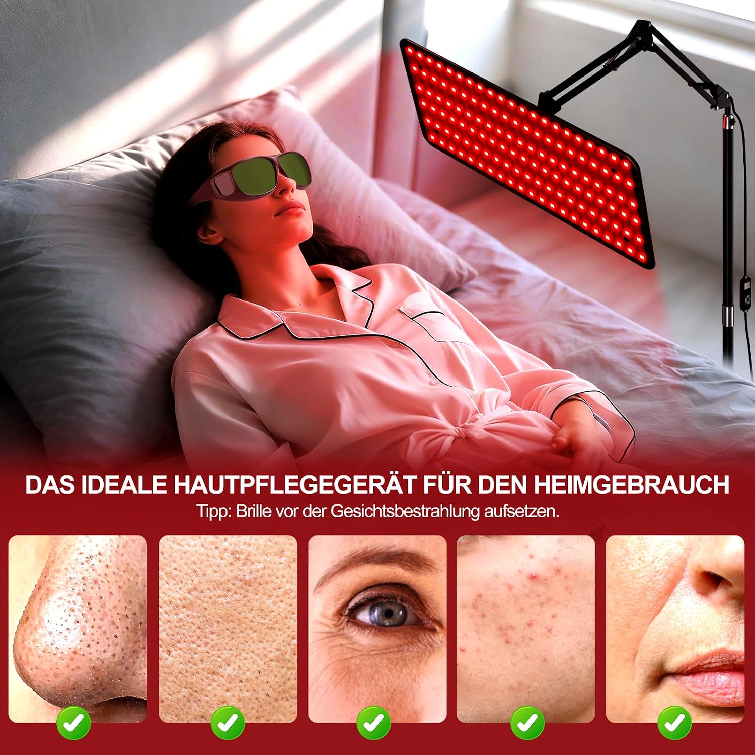 Thumbnail 3 de Morfone Rotlichtlampe Tri-Wellenlänge mit 120 LED