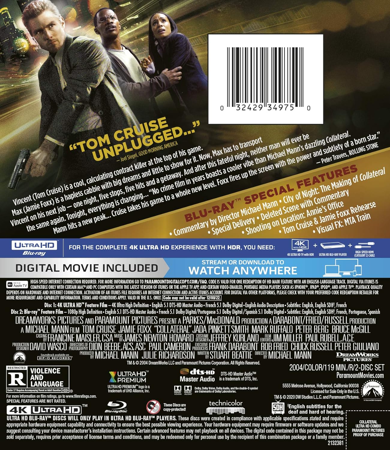 Thumbnail 1 de Collateral 4K UHD Blu-ray + Digital — Movie📀