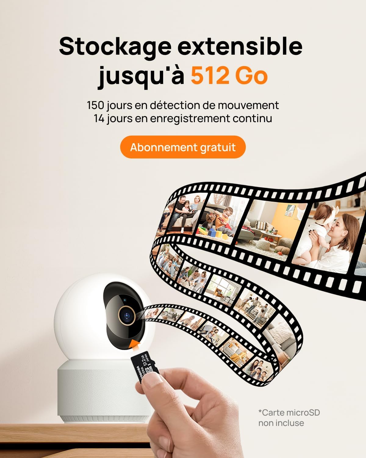 Detalle de Anona 4K(8MP) Caméra Surveillance WiFi Intérieur – 360° et Suivi Auto, IA et Audio 2 Voies
