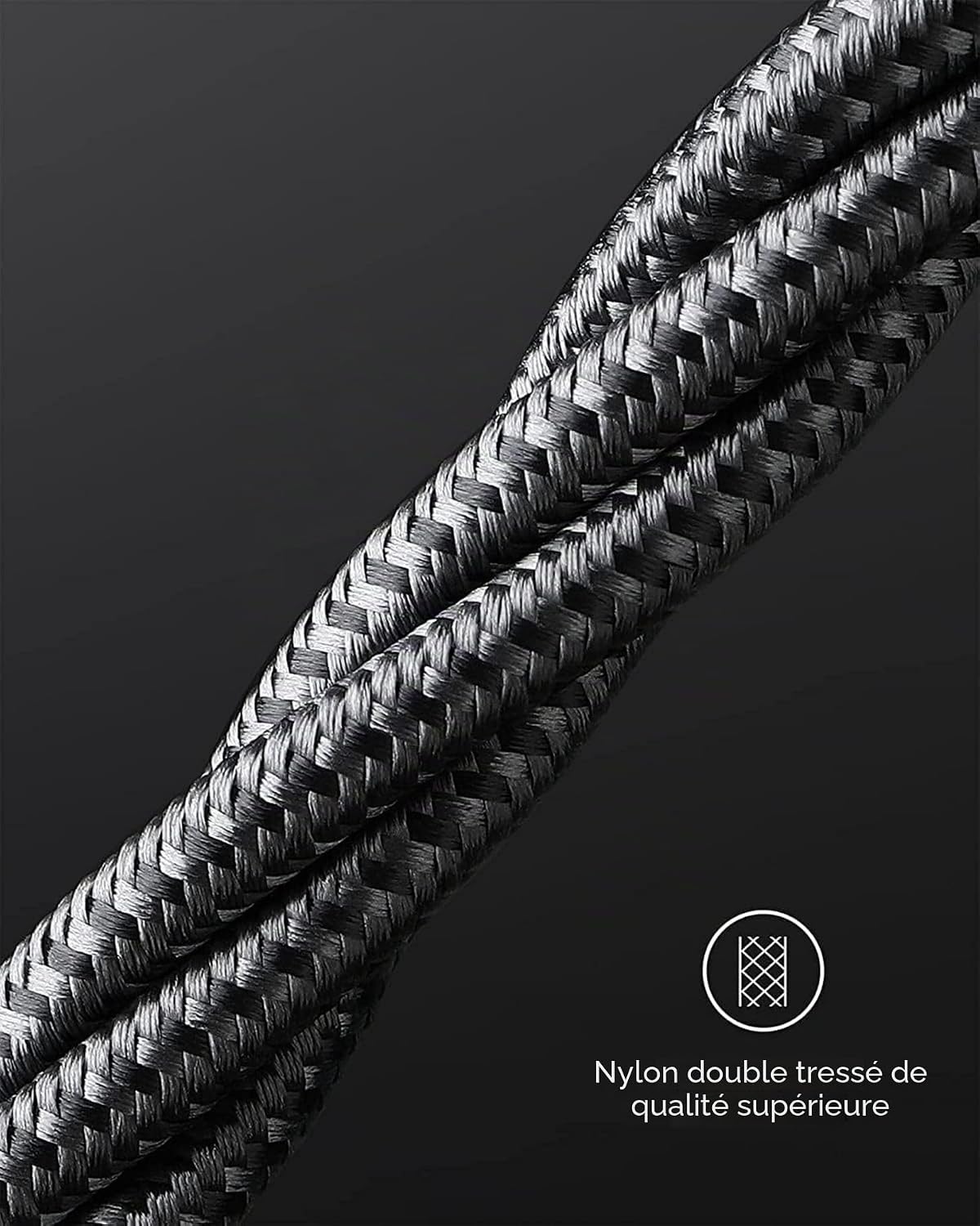 Detalle de Anker Lot de 2 Câbles USB-C vers USB-C 100W 1,8 m - Charge rapide
