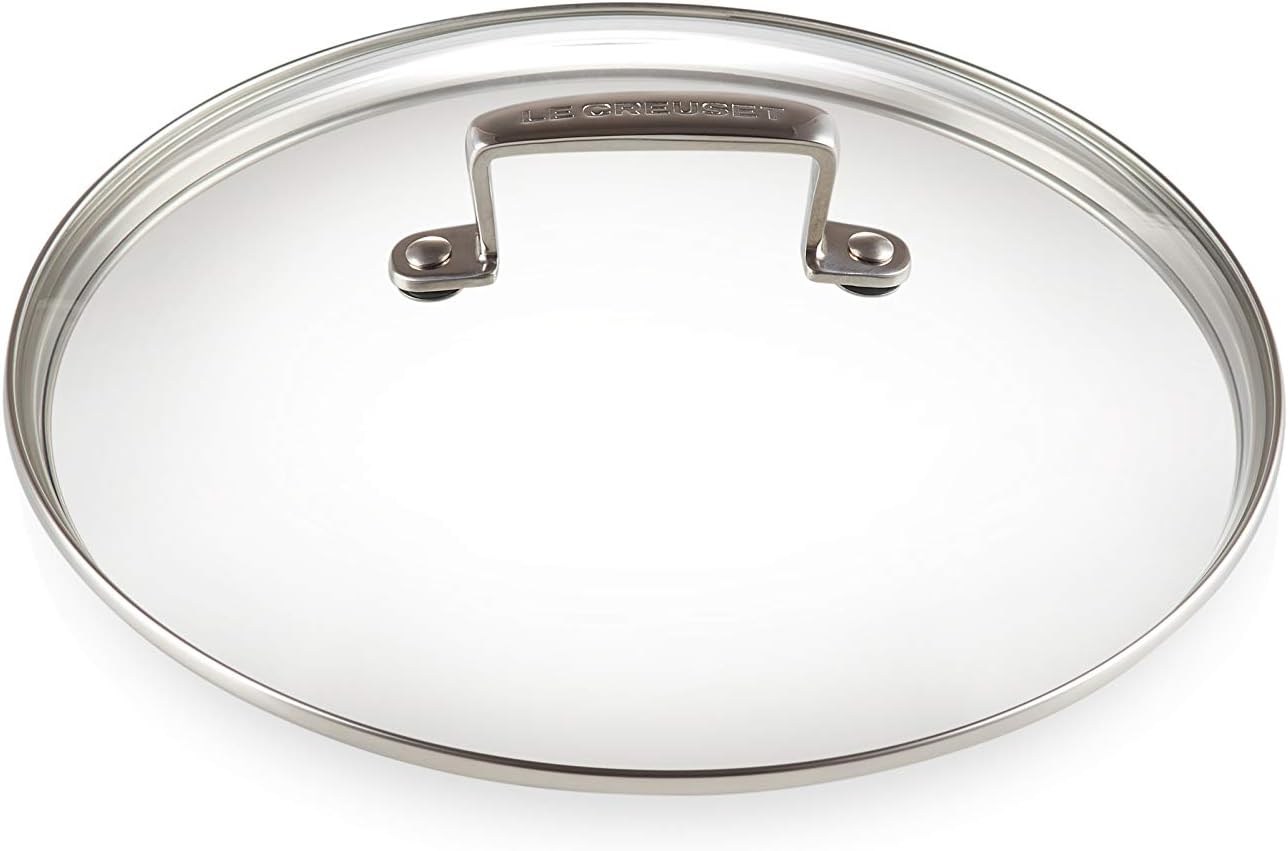 Detalle 2 de Le Creuset Tapa de Cristal 30 cm Plateada y Transparente 🥘