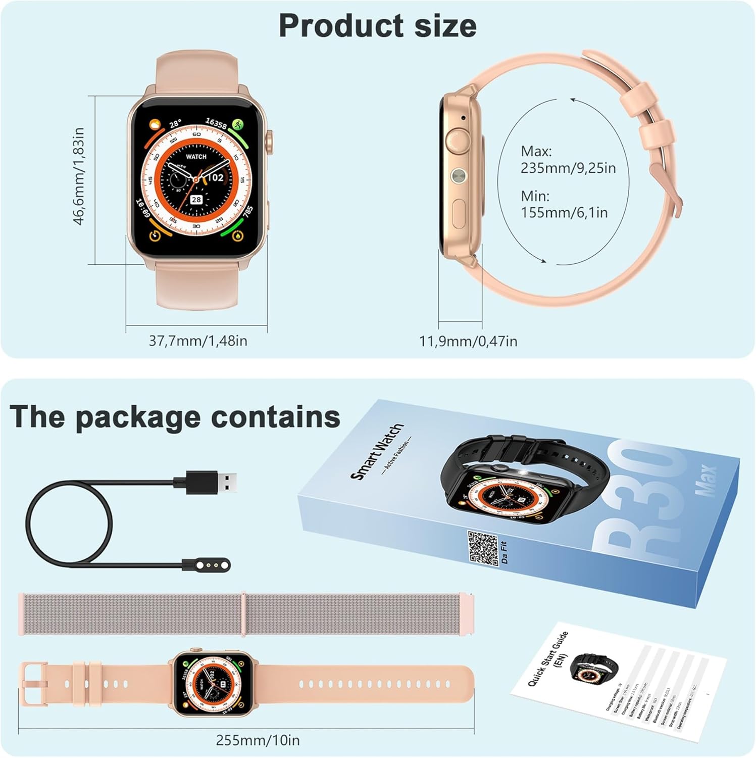 Thumbnail 6 de IOWODO Smart Watch 1.91" HD fitness smartwatch