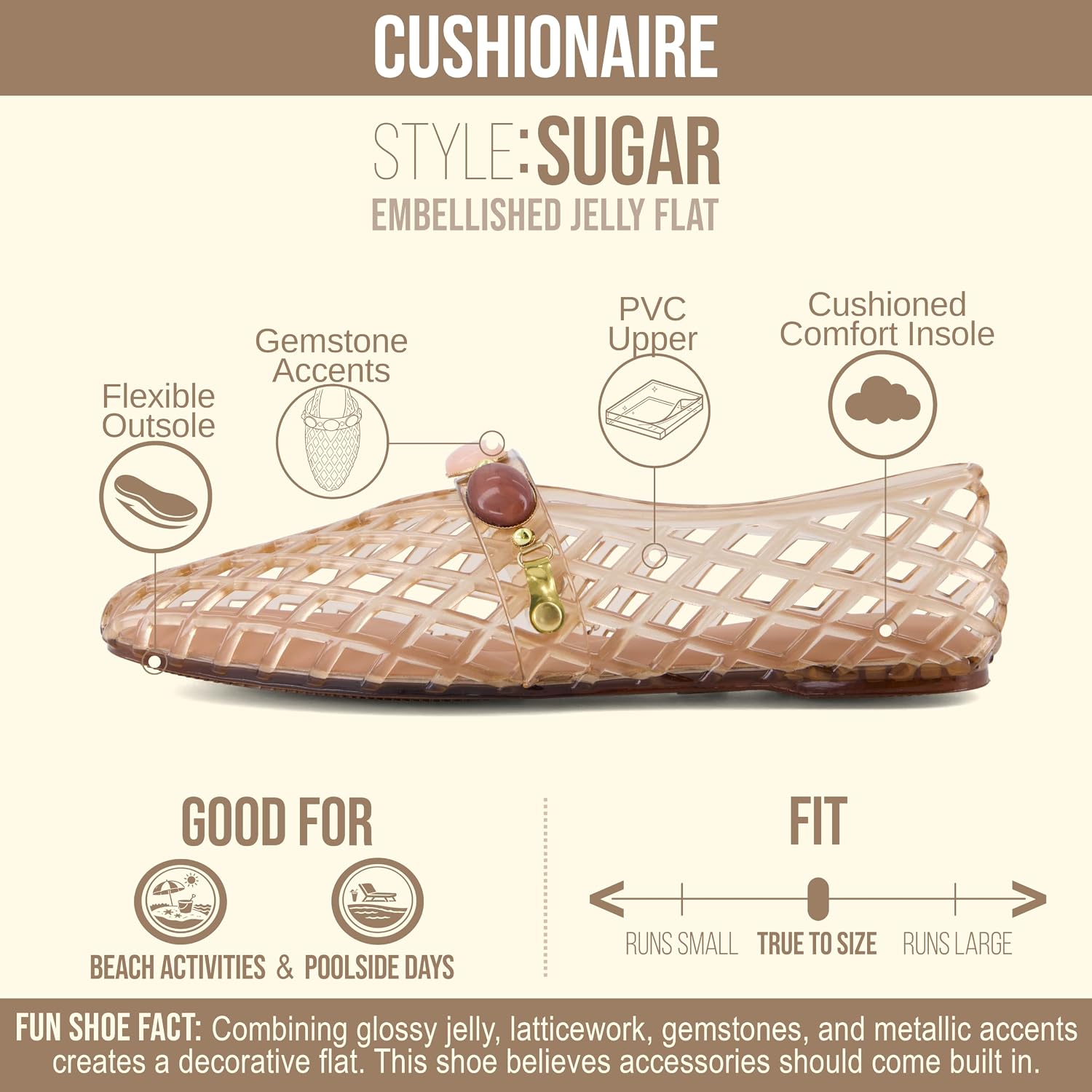 Detalle 2 de Cushionaire Jelly Flats in PVC