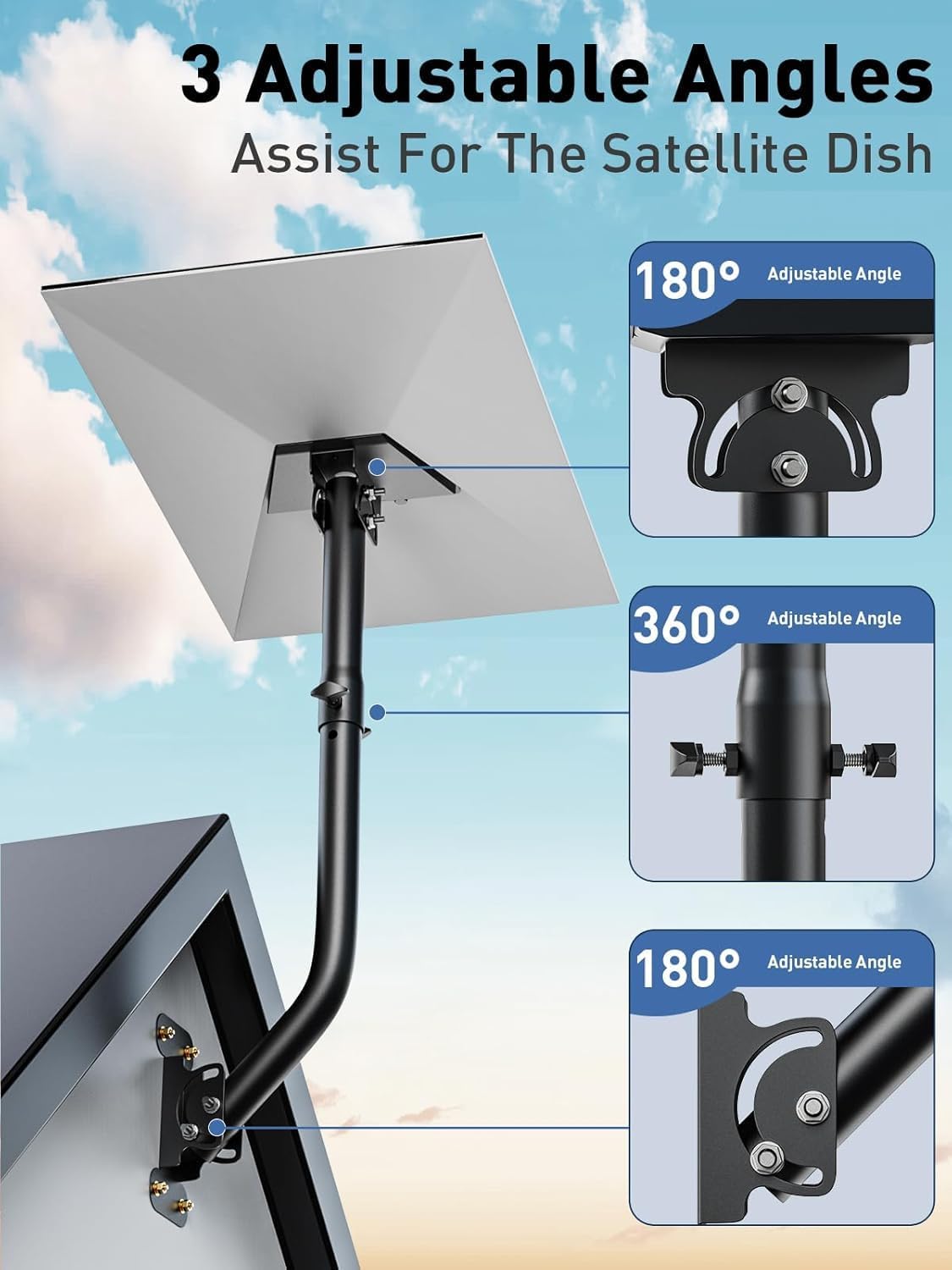 Thumbnail 1 de Starlink Gen 3 Mount 360° Adjustable V3 Wall Mount