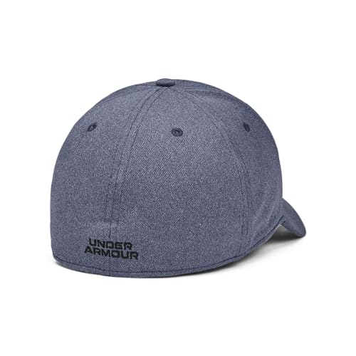 Detalle de Under Armour Blitzing Low Stretch Fit Cap para hombre: Midnight Navy / Black, S/M