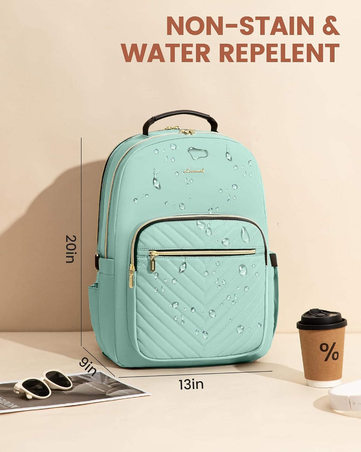 Detalle de LOVEVOOK Women’s Laptop Backpack with Padded 17.3-Inch Laptop Compartment