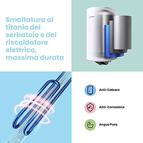 Thumbnail 7 de COMFEE Scaldabagno Elettrico 80 L Murale ad accumulo compatto WiFi Connect