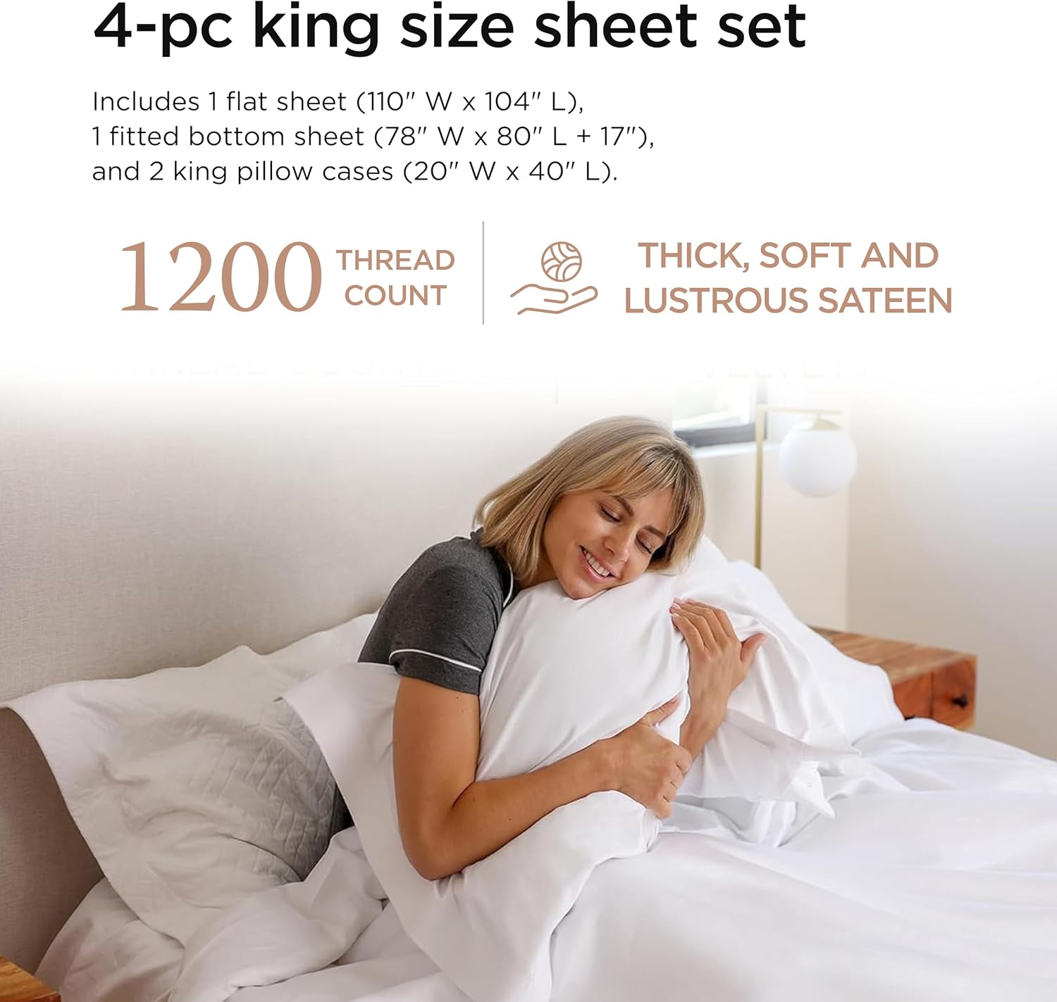 Detalle 2 de Threadmill Home Linen 1200 Thread Count King Sheets