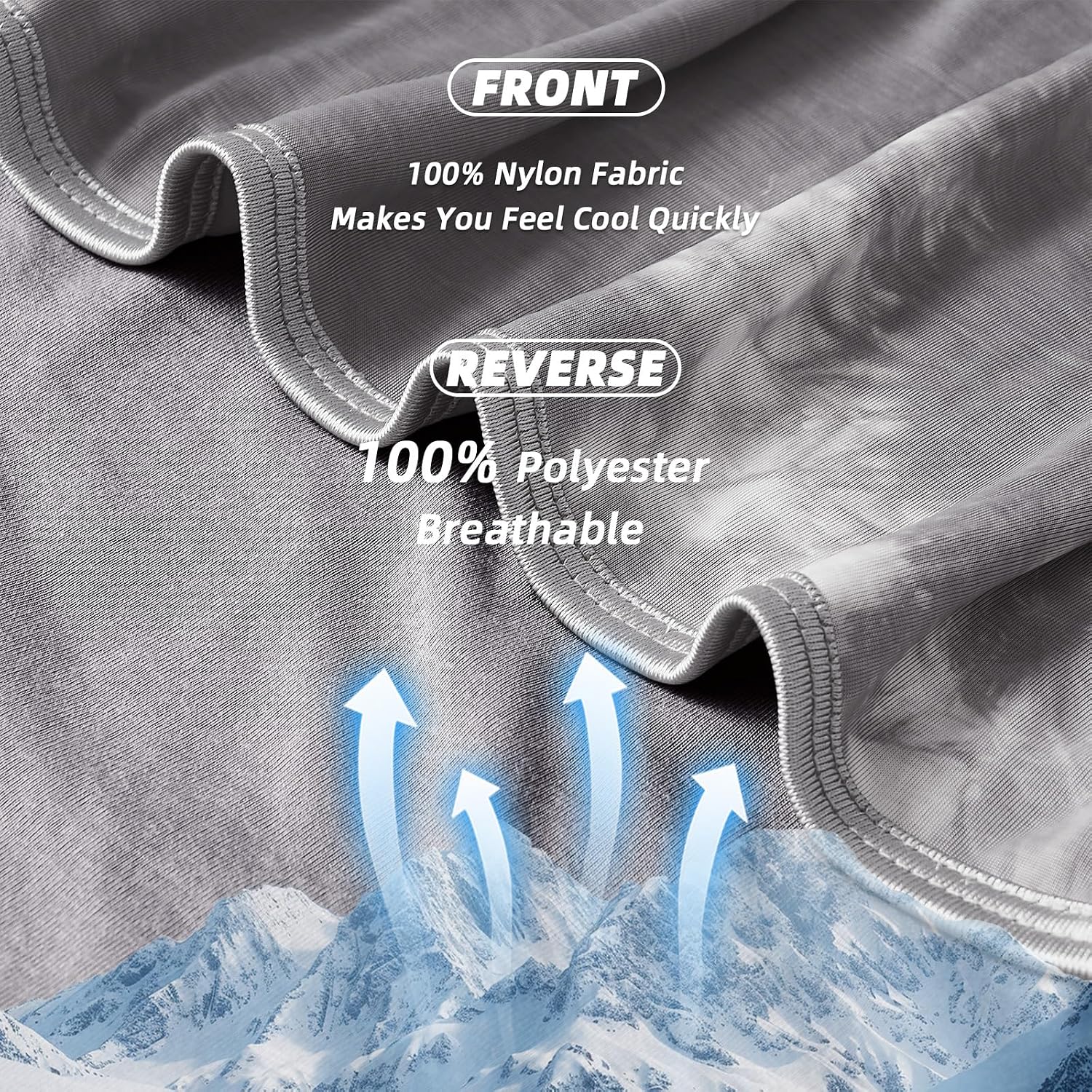 Thumbnail 5 de Inhand Cooling Blanket Super King Size – Summer Cool Bedding, 220x240cm (Grey)