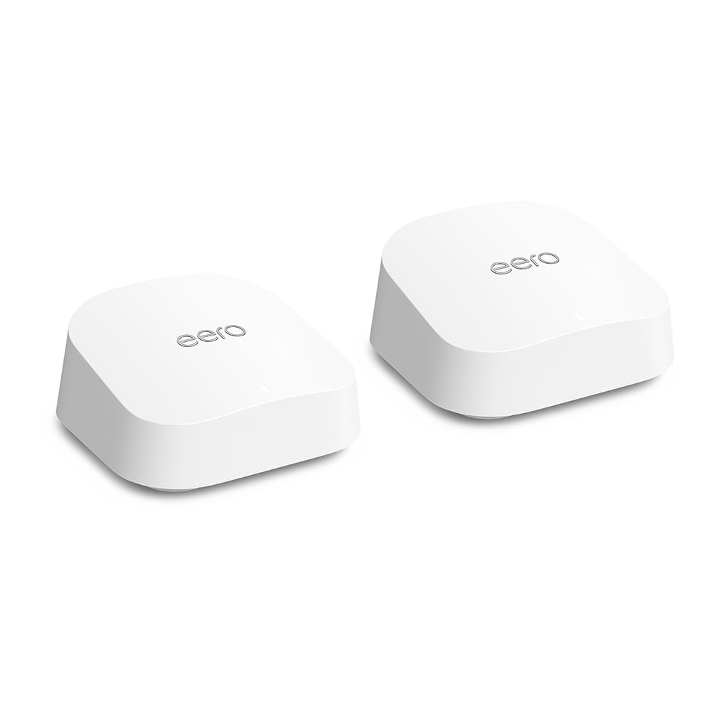 Thumbnail 1 de Amazon eero 7 Mesh-WLAN-Router (neueste Version) im Doppelpack – Wi‑Fi 7 bis zu 2,5 Gbit/s, Reichweite bis 380 m²
