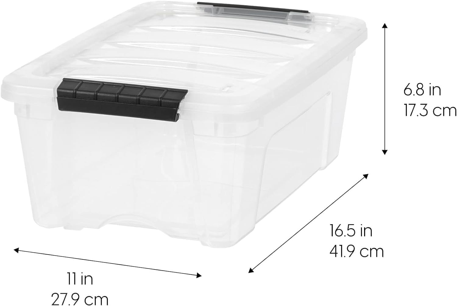 Thumbnail 1 de IRIS USA 4-Pack 13-Quart See-Through Storage Bins with Lids