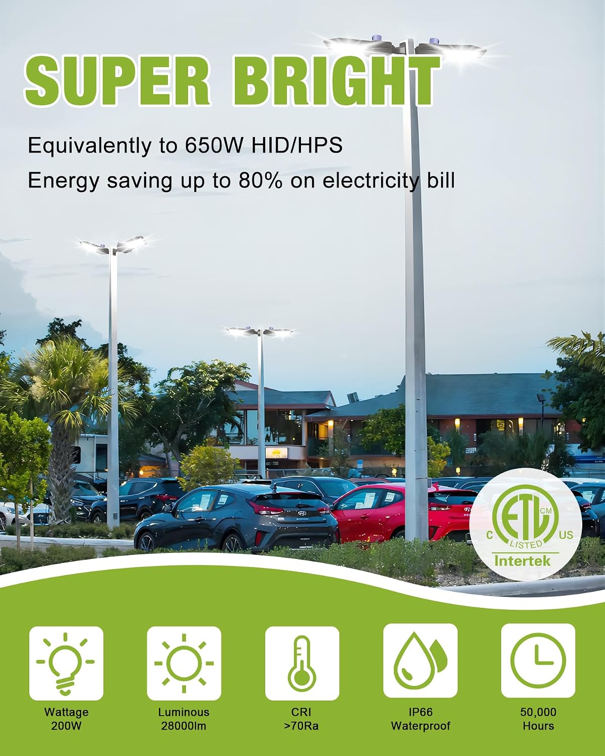 Detalle 2 de YXL LED Parking Lot Light 200W