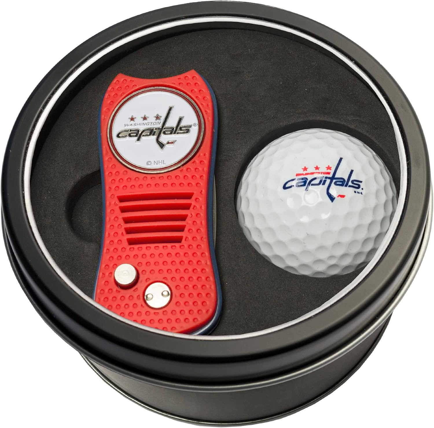Detalle 2 de Team Golf NHL Gift Set Switchblade Divot Tool with Magnetic Ball Marker & Golf Ball