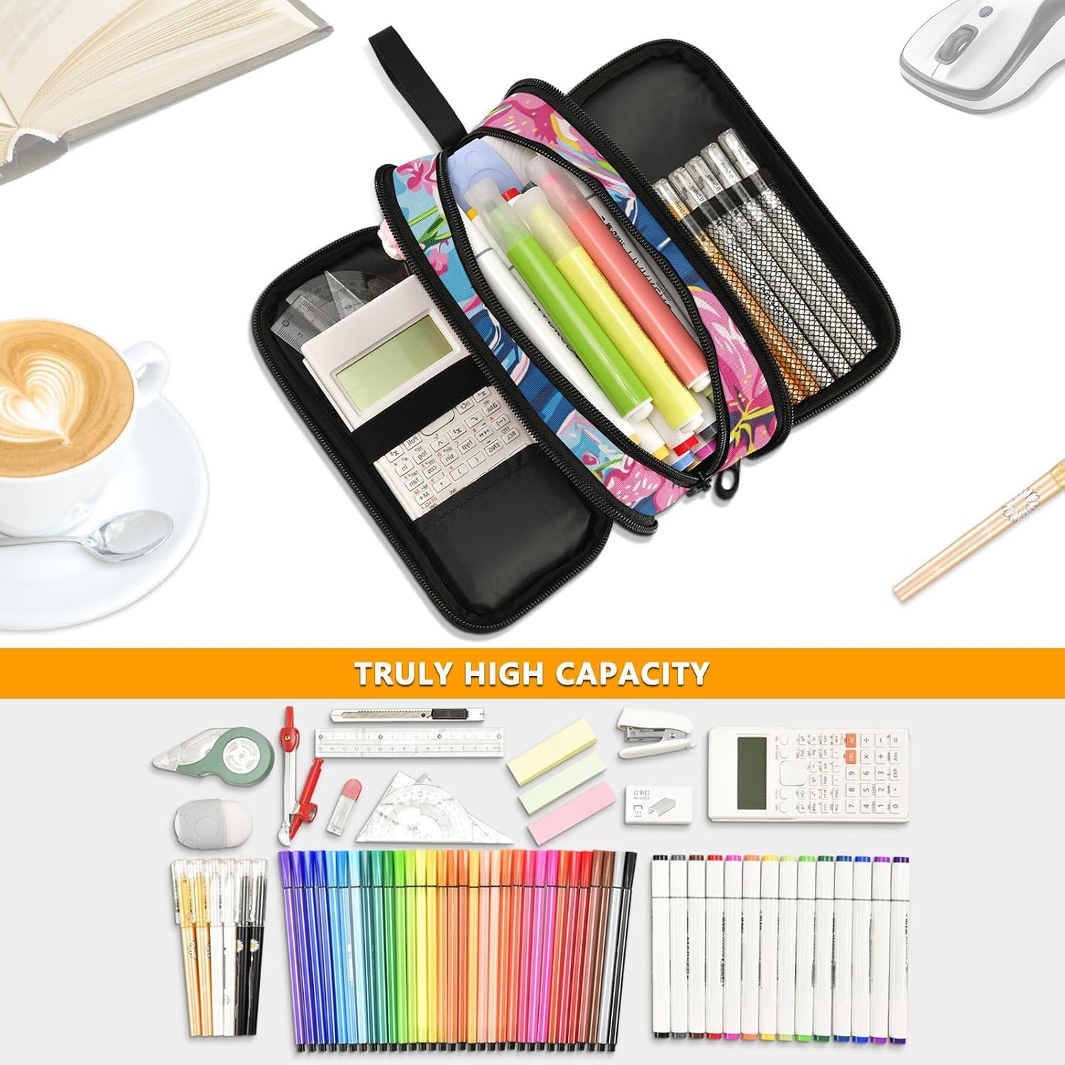Detalle de ALAZA Pencil Case, 3 Compartments