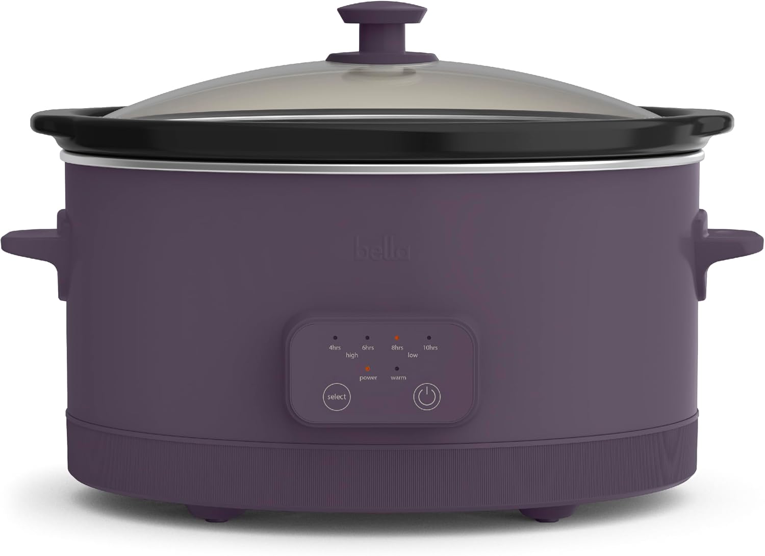 bella 6.0 Qt Programmable Slow Cooker (Plum) with Ceramic Nonstick Stoneware Pot