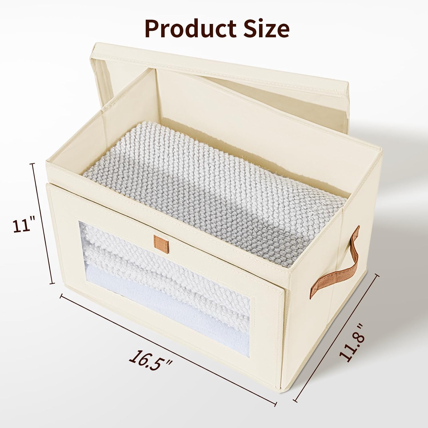 Detalle de Homsorout Large Closet Storage Organizer 2-pack bins