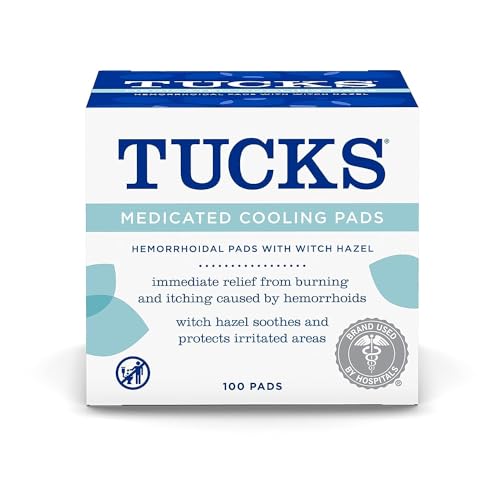 Imagen de TUCKS Medicated Cooling Pads, 100 Count – Witch Hazel Hemorrhoid Pads for Comfort and Hygiene en OfertitasTOP