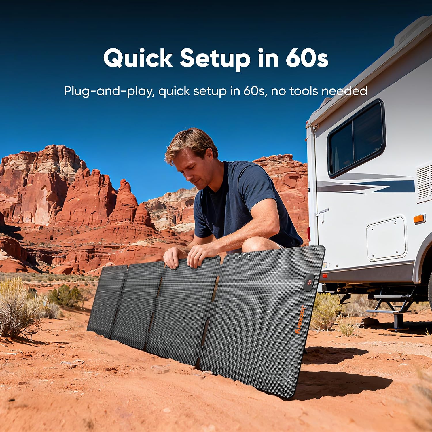Detalle 2 de Jackery SolarSaga 100W Air Solar Panel: Ultra-Light, Bifacial Power for Off-Grid Adventures
