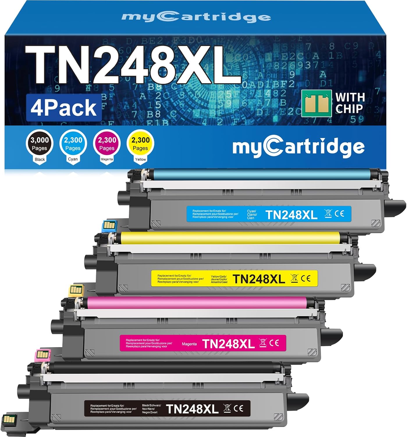 MYCARTRIDGE TN248XL Toner 4‑Pack 🖨️