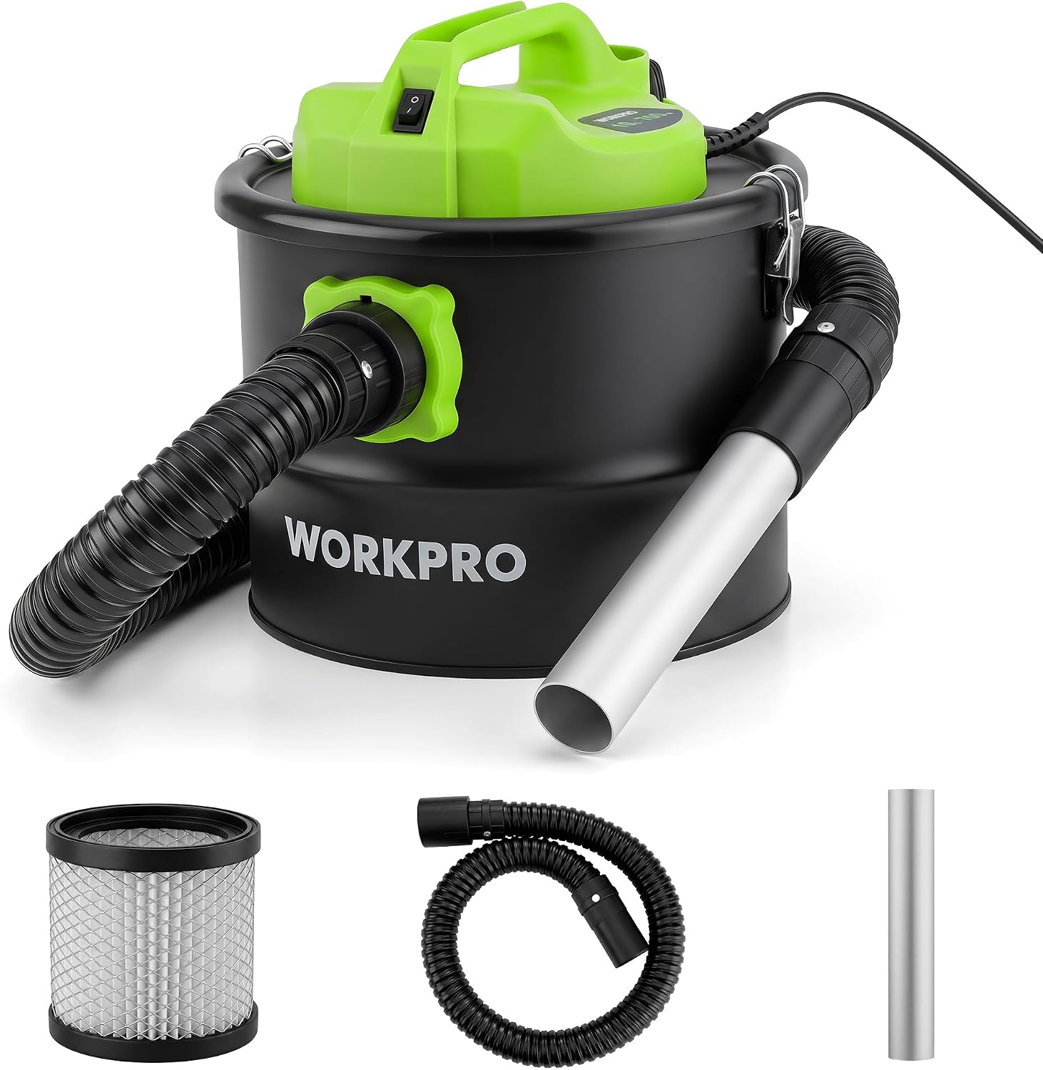 Detalle de WORKPRO aszuiger 10 l, 700 W met blaasfunctie en wasbaar F9-filter