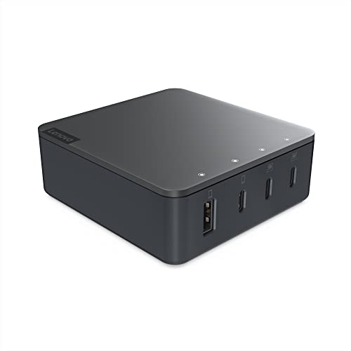 Detalle de Lenovo Go Cargador multipuerto 130 W gris tormenta