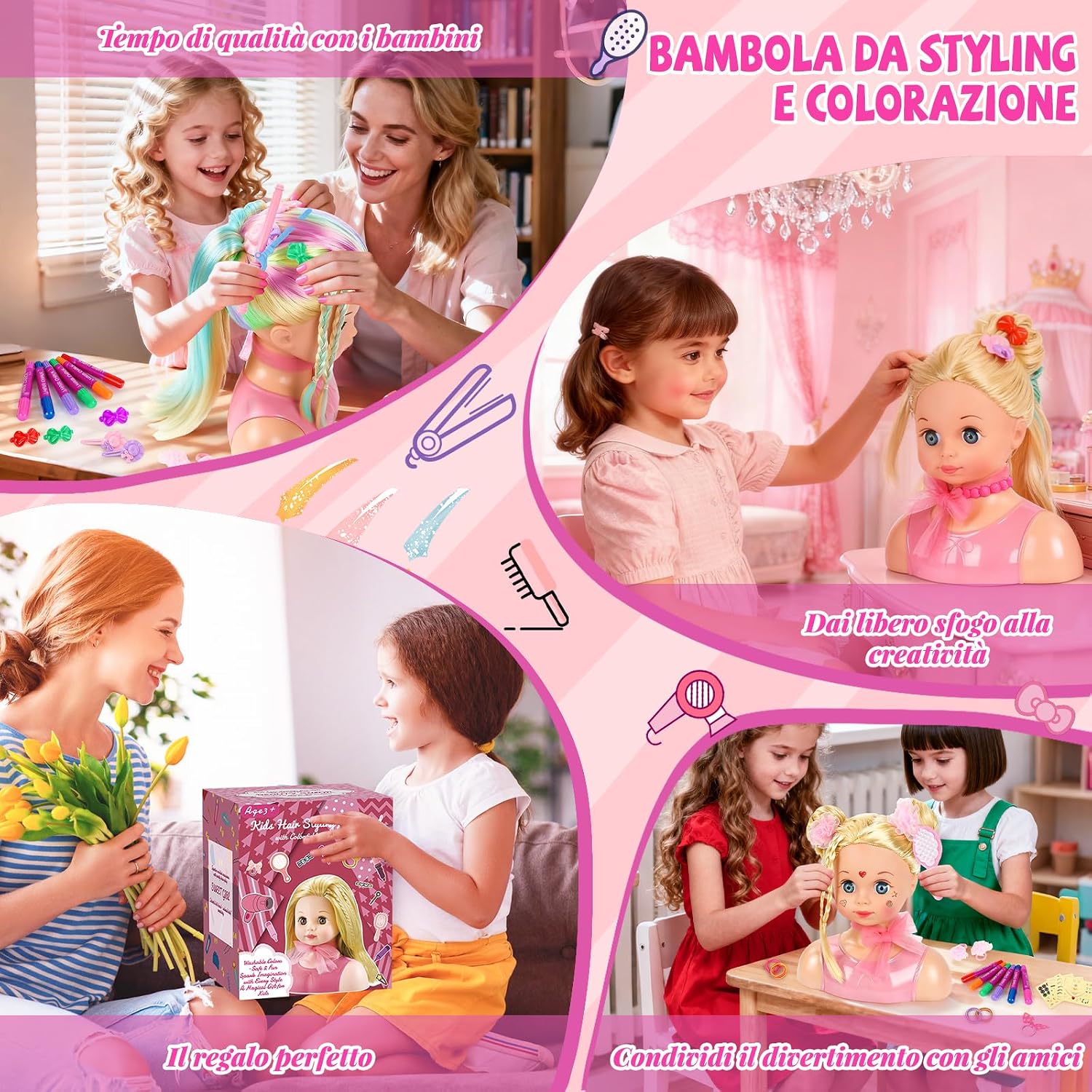 Thumbnail 6 de LumenVela Testa Bambola da Truccare per Bambine 4–8 anni 🪆