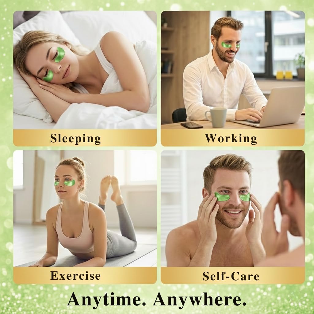 Thumbnail 6 de 60 Stück Aloe Vera Hyaluronsäure Augenpads gegen Augenringe, Schwellungen und Tränensäcke