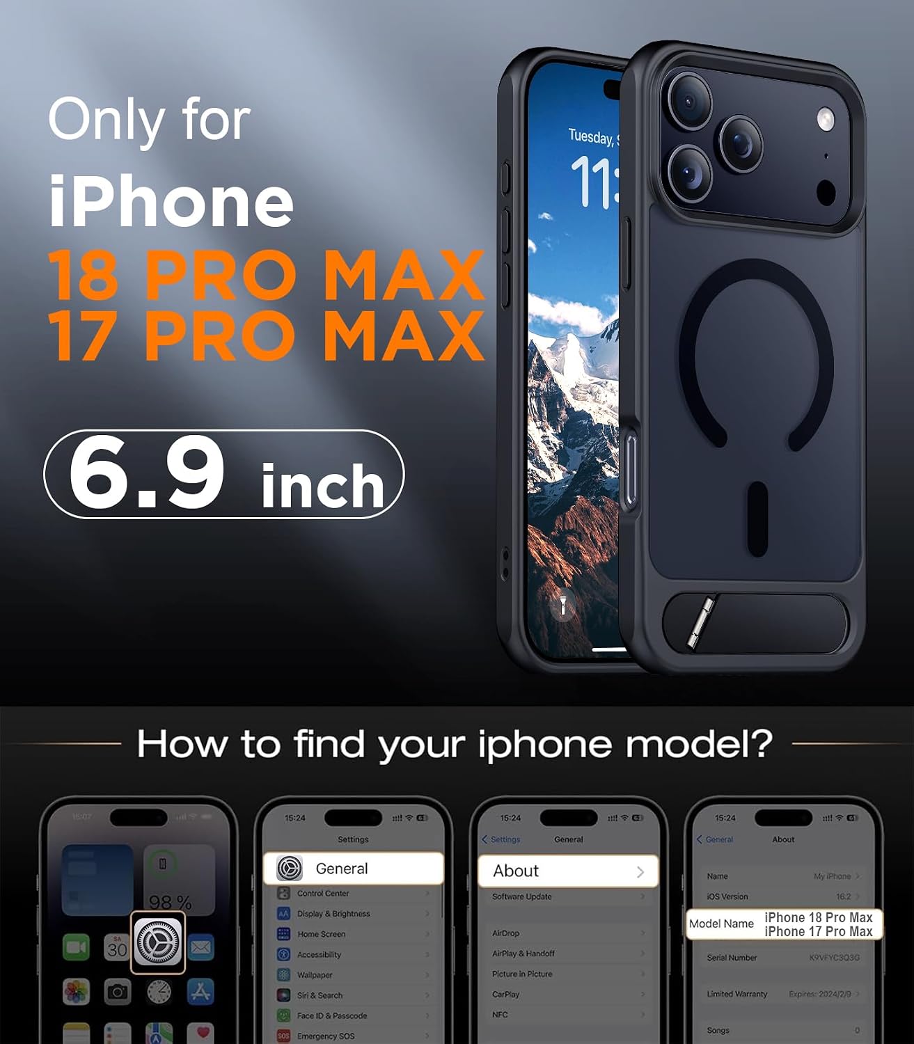 Detalle 2 de Temdan iPhone 17 Pro Max Case 6.9-inch