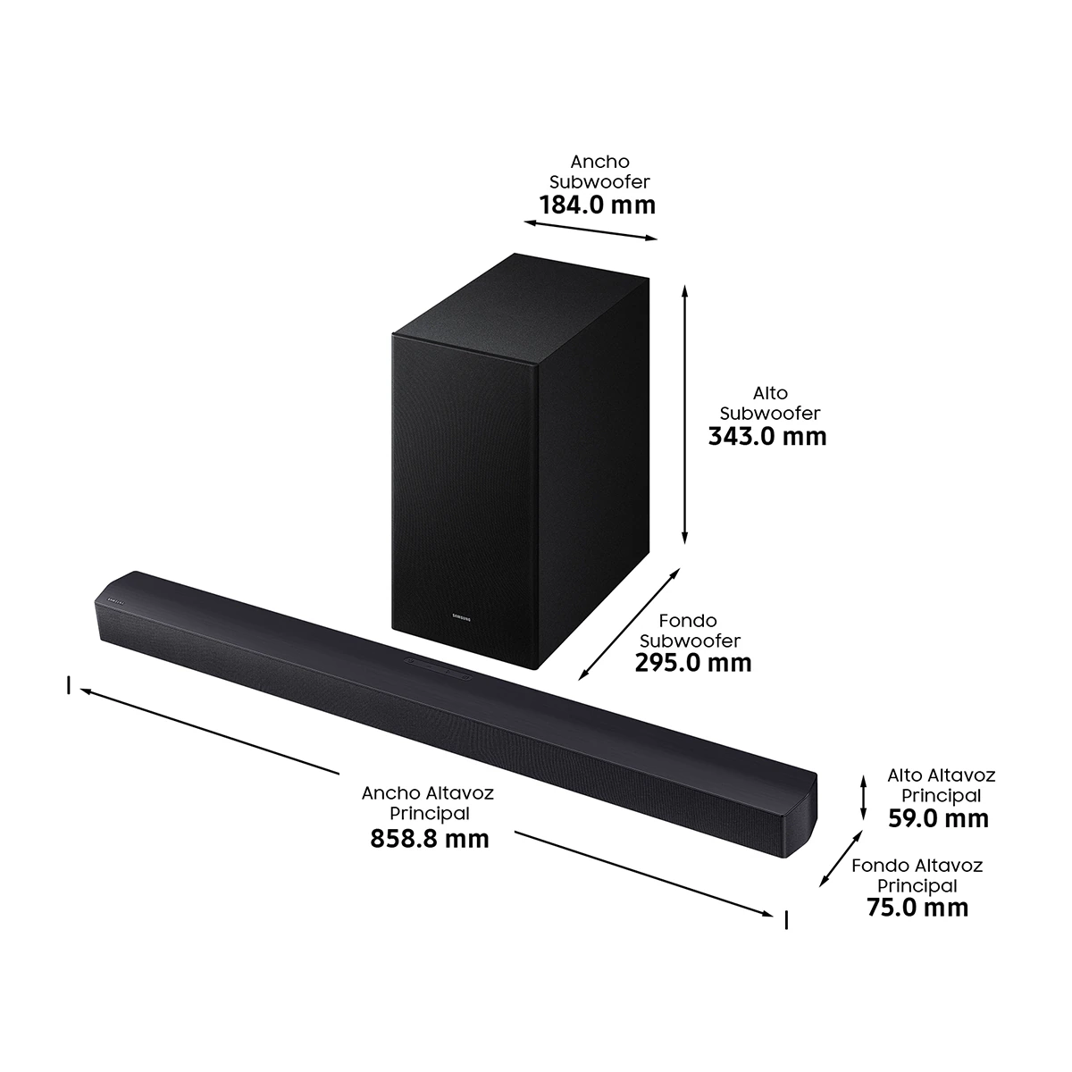 Thumbnail 1 de Samsung HW-B450F barra de sonido 300 W, sub 6,5" inalámbrico 📺