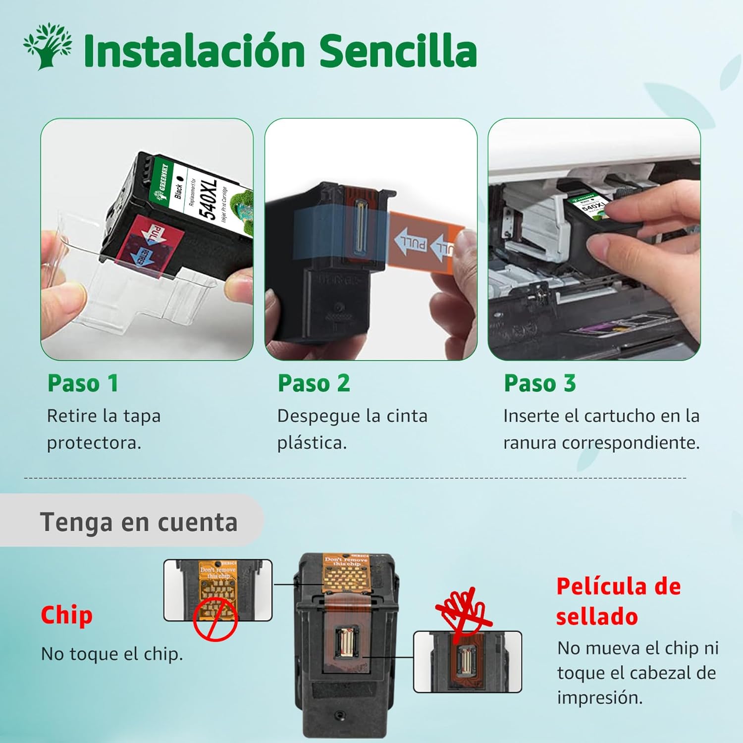 Thumbnail 6 de GREENSKY Cartuchos Tinta 540/541 XL para Canon PIXMA 📄