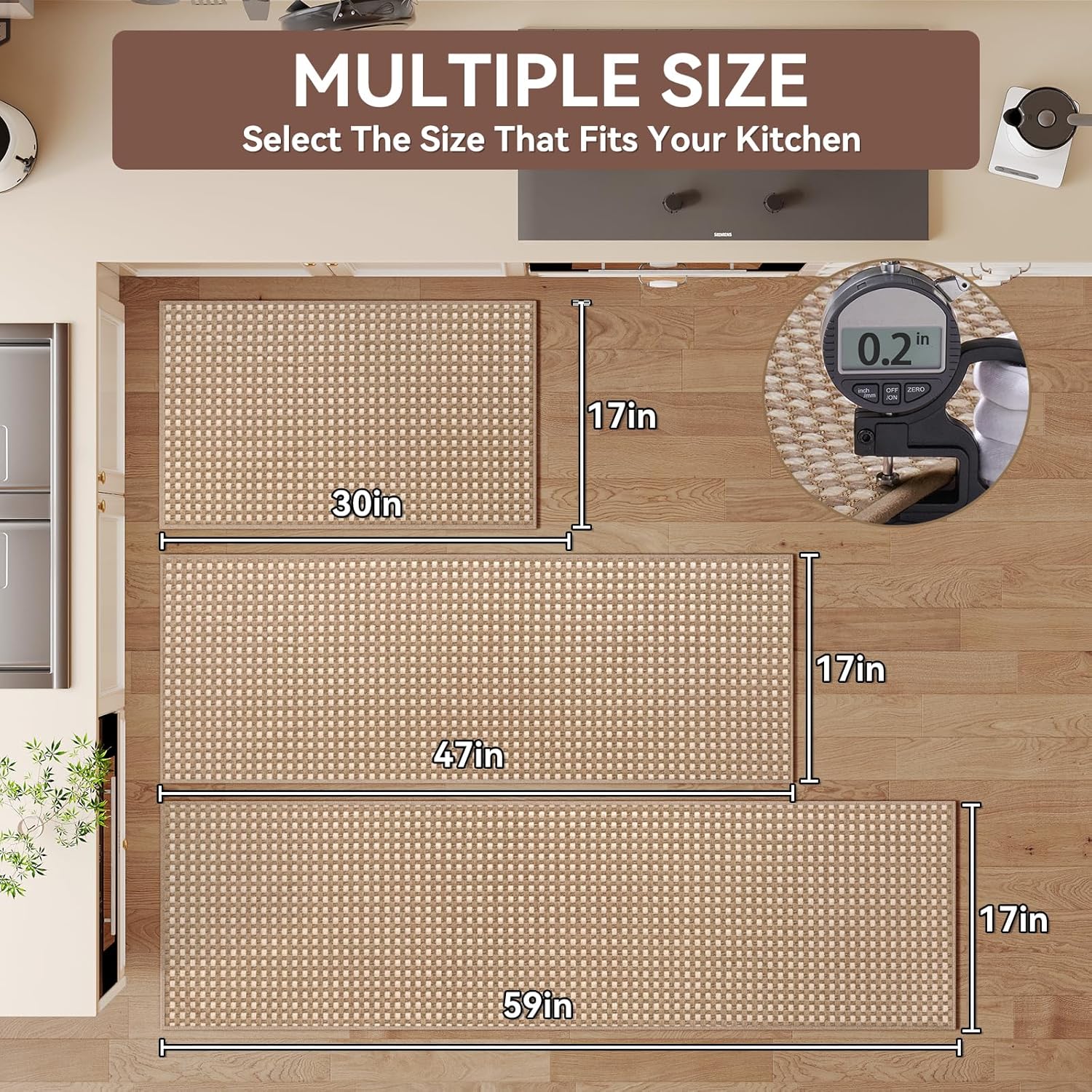 Thumbnail 1 de YDKGL 17" x 59" Kitchen Runner Rug — Non Slip