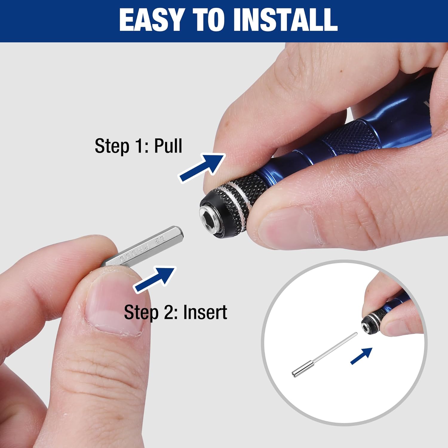 Thumbnail 3 de WORKPRO 44-in-1 Precision Screwdriver Set with S2 Steel Bits (Mini pen-style tool for glasses, watches and electronics)