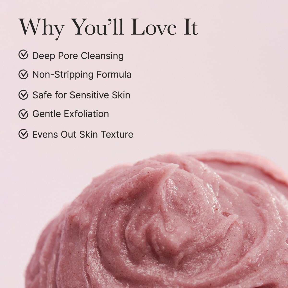 Detalle de ARENCIA Rosehip Brightening Rice Mochi Face Cleanser & Daily Scrub (4.23oz) — Moisturizing exfoliating daily wash