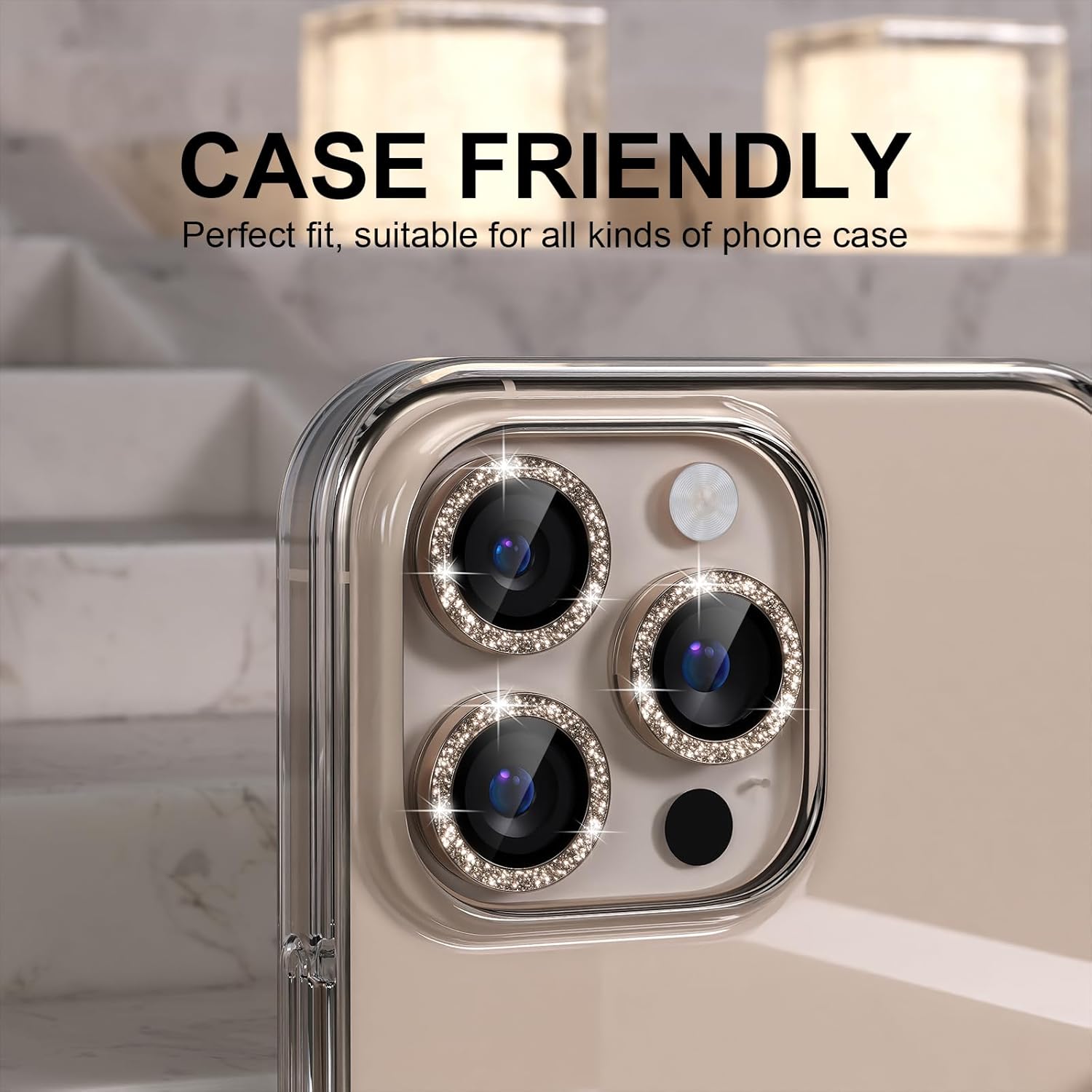 Detalle 2 de Choiche iPhone 16 Pro Camera Lens Protector 9H