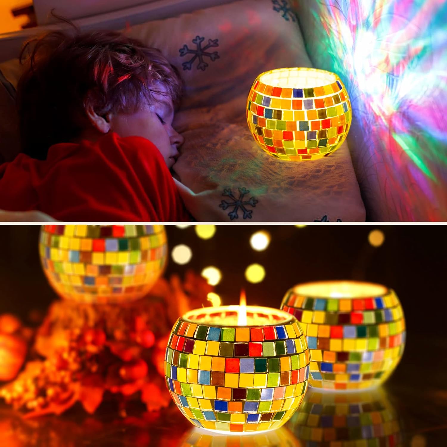 Thumbnail 5 de ONE TO FOUR Kit créatif de porte-bougie en mosaïque de verre (DIY) pour enfants et adultes