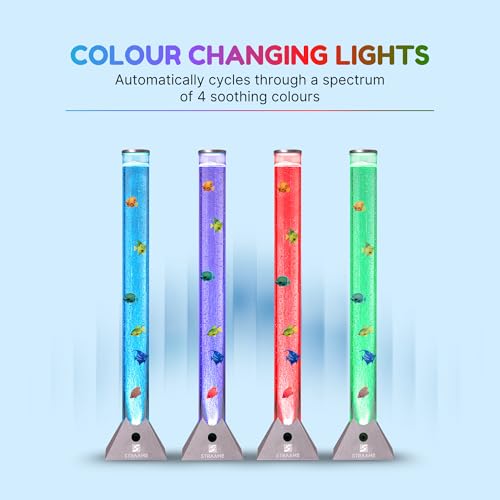 Thumbnail 2 de Straame 90cm LED Bubble Fish Lamp – Colour Changing Floor Light with Silver Base