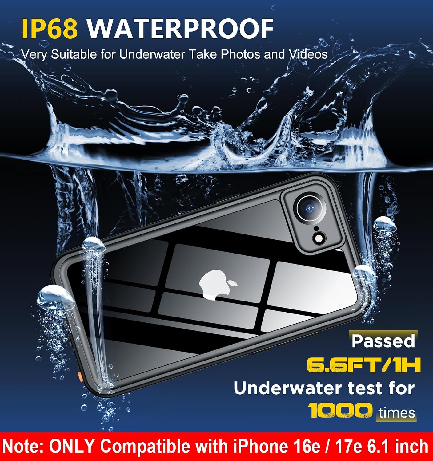 Detalle de SPIDERCASE iPhone 16e Waterproof Case 6.1"