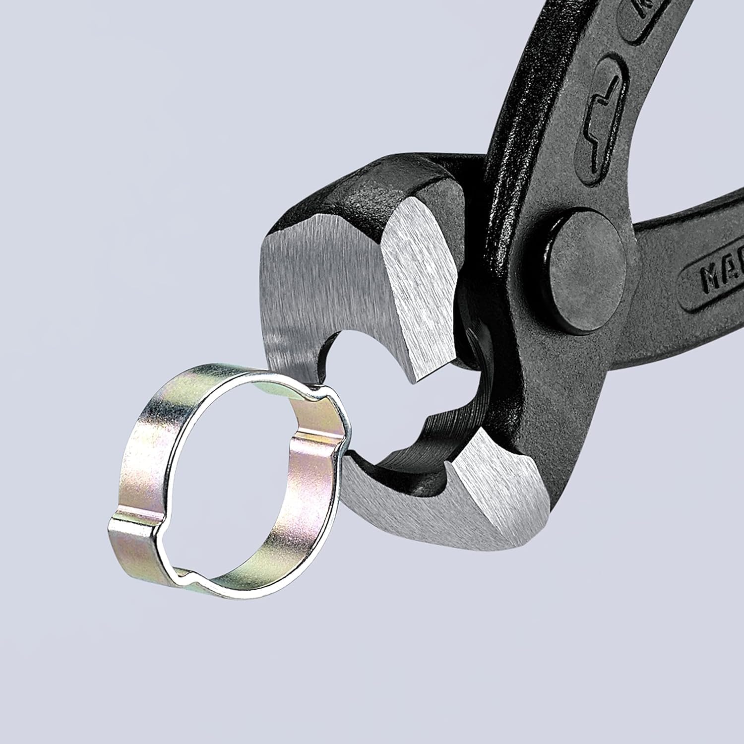 Thumbnail 3 de KNIPEX Ohrklemmenzange mit Kunststoffüberzogen, 220 mm – Zweiprozess-Pressbacken