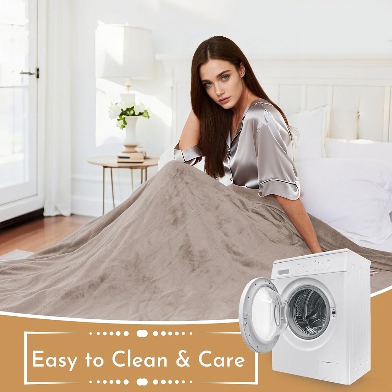 Thumbnail 5 de ONDAN Electric Heated Blanket 72"x84" Full Size