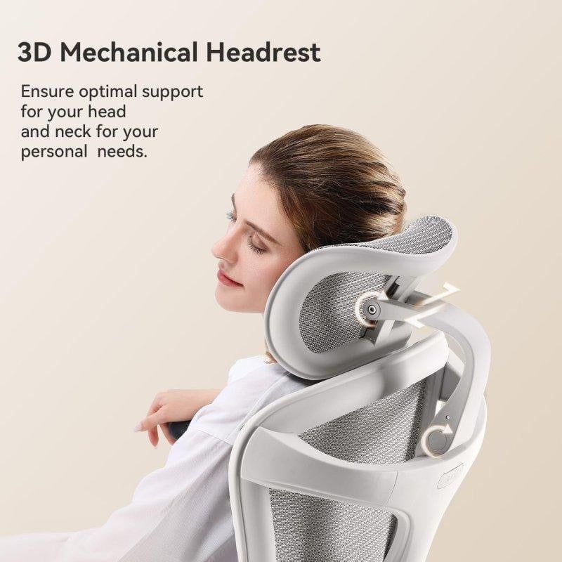 Detalle de Sihoo Doro C300: silla ergonómica con soporte lumbar autoajustable y reposabrazos 3D