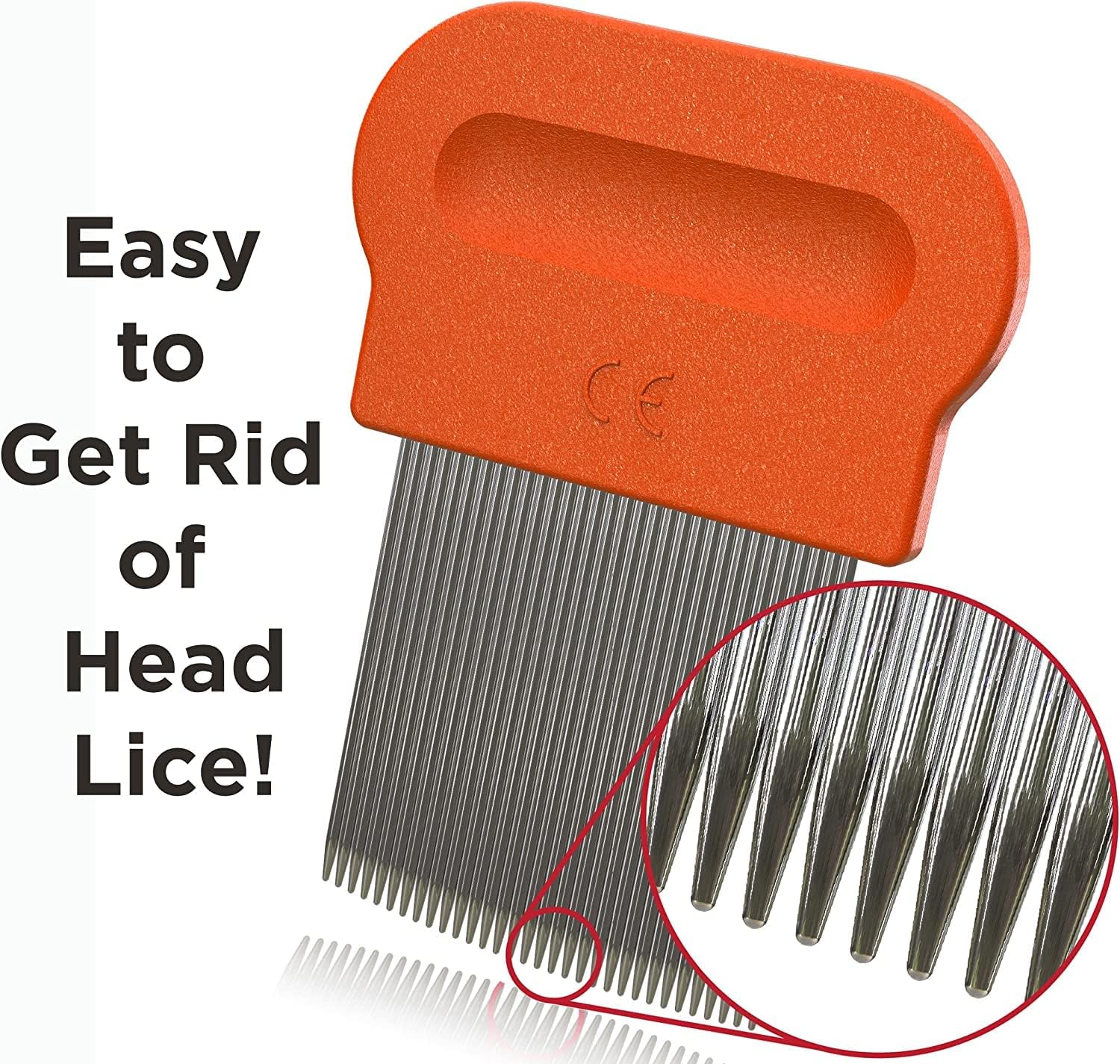 Detalle de OwnHealer SK1004 Professional Lice Comb Set, 3 Combs for Lice, Nits & Dandruff