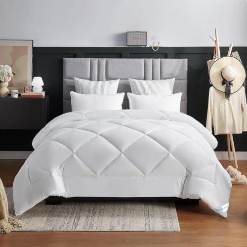 Detalle de WAVVE Couette 220 x 240 cm, hiver 450 GSM, microfibre blanche