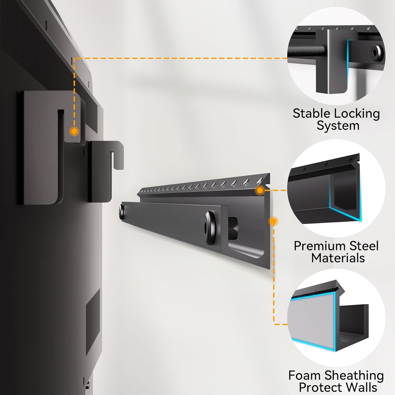Thumbnail 5 de Aetubree No Drill TV Wall Mount 55 inch
