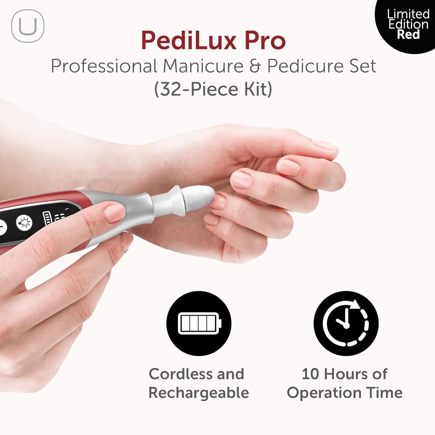 Thumbnail 1 de UTILYZE PediLux Pro (Cordless) Nail Drill Kit with 10 Speeds and LED Display