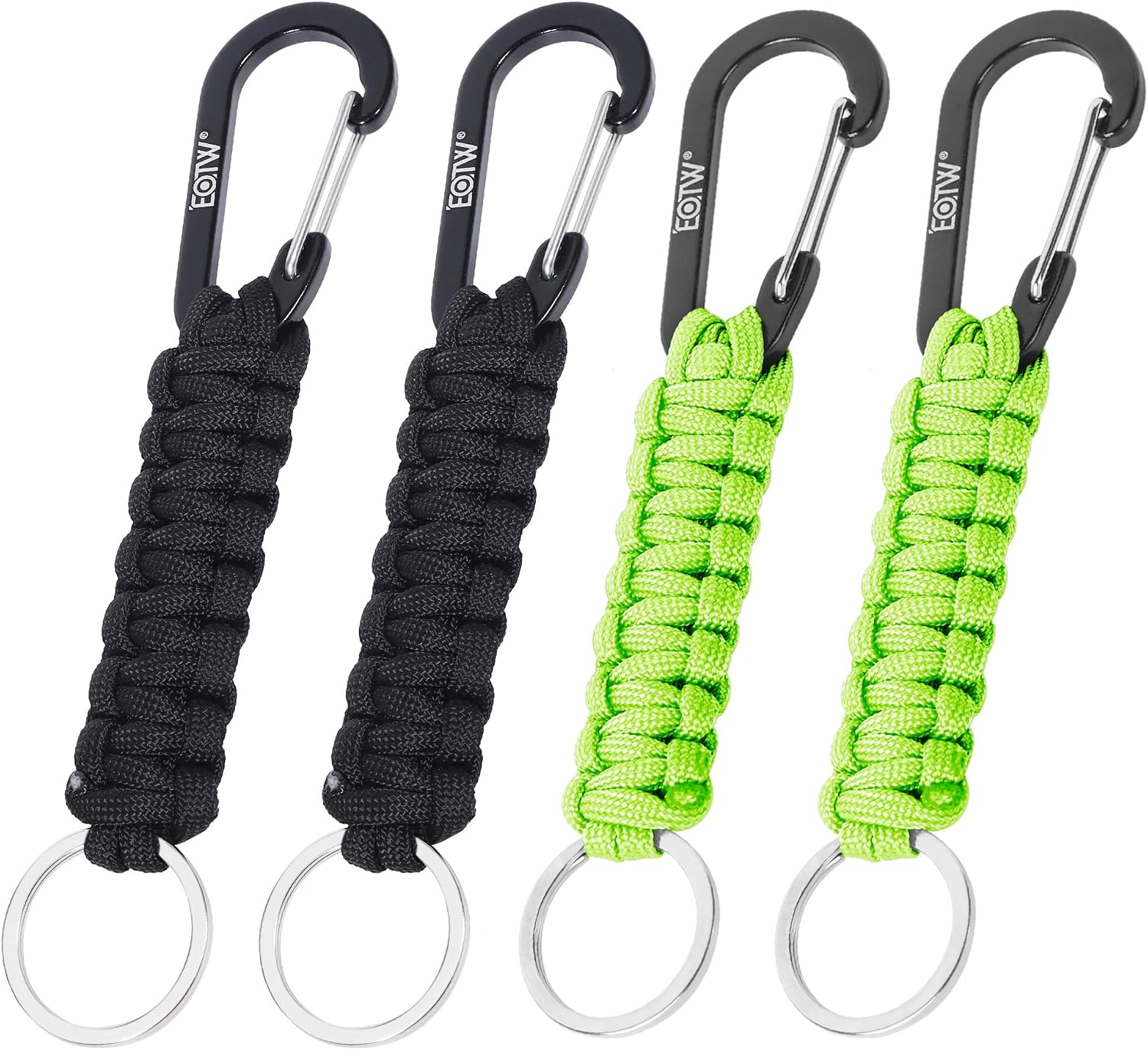 Thumbnail 3 de EOTW Paracord Schlüsselanhänger mit Karabiner und D-Ring – personalisierbar für Schlüssel, Flasche & Alltag