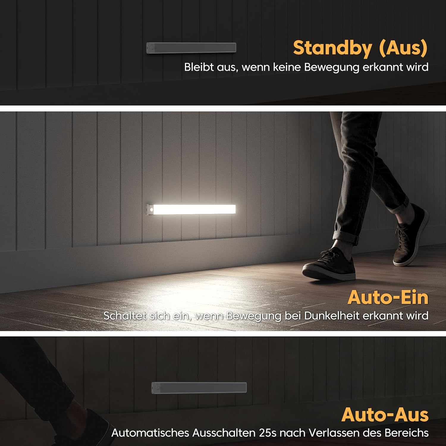 Detalle 2 de FILIYANO Unterbauleuchte Küche 3er Set