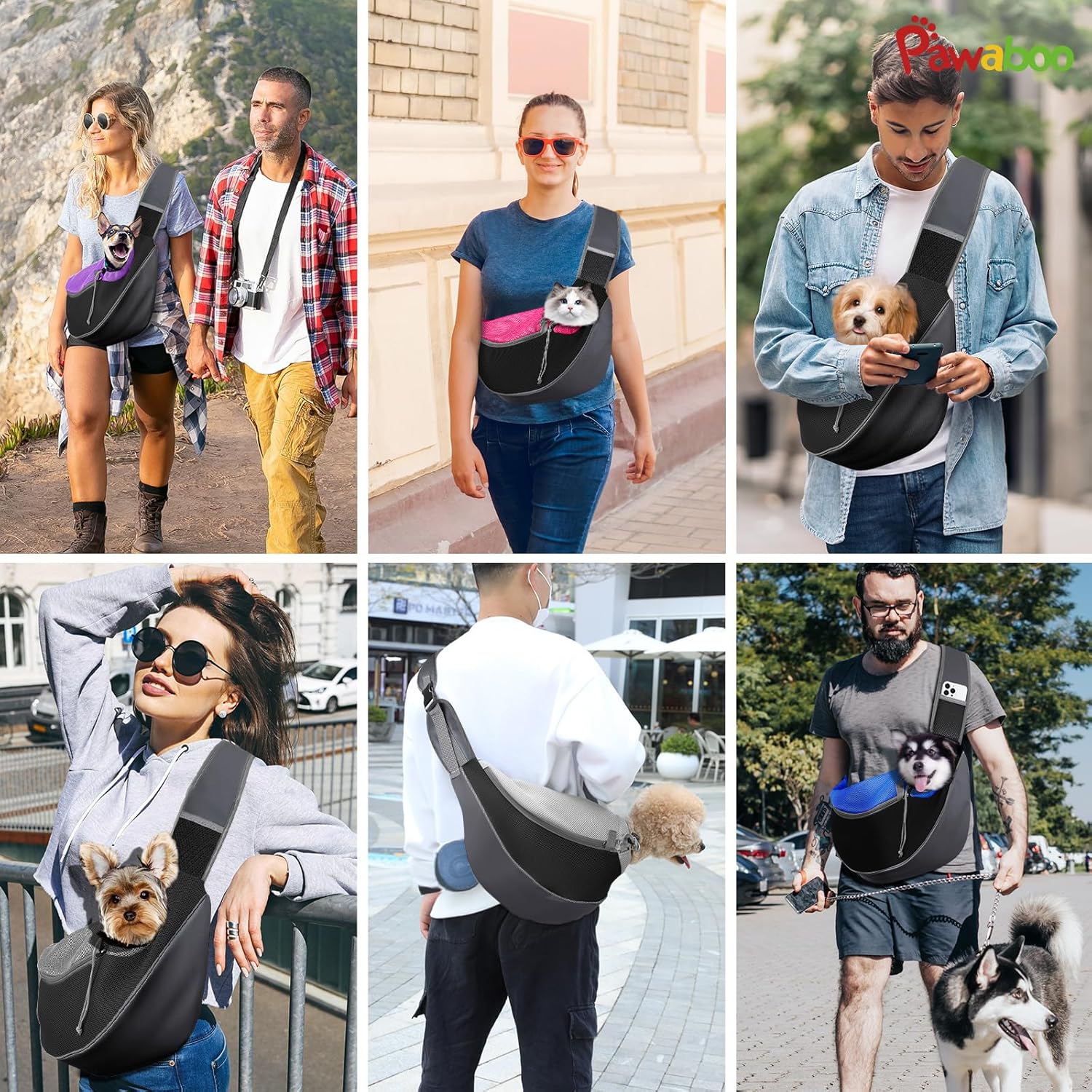 Thumbnail 6 de Pawaboo Dog Sling Carrier: Breathable, Hand-Free Comfort for Outdoor Outings