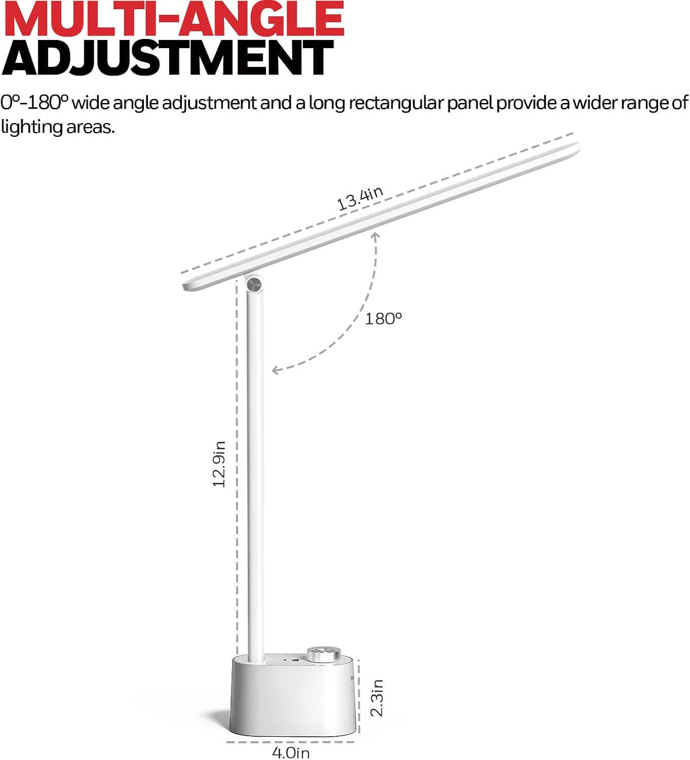 Detalle 2 de Honeywell Sunturalux HWT-H01 LED Desk Lamp with USB Ports